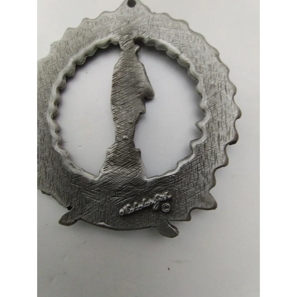 Vintage Philadelphia Pewter Ornament Set of 5 – Liberty Bell Betsy Ross Franklin